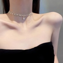 retro French double zircon necklace female European and American clavicle chain palace style necklacepicture12