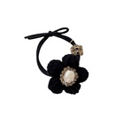 New retro milk coffee color diamondstudded wool flower simple rubber band head rope hair accessoriespicture12