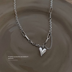 2021 new love necklace titanium steel accessories sweater clavicle chain