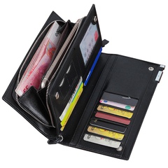 long wallet men's multi-card zipper clutch bag simple European and American style factory sales
