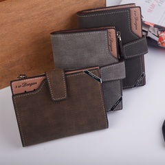neue Herren kurze Brieftasche Mode Retro-Stil Multi-Karten-Slot große Kapazität gefrostet weiche Brieftasche