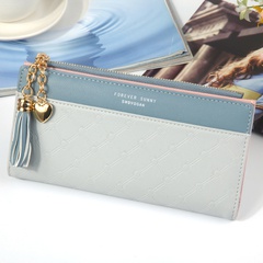 new wallet long fashion tassel multi-card position zipper clasp clutch