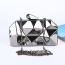 pure color new dinner bag rhombus iron box evening bag evening clutch bagpicture19