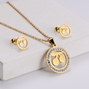 Korean glossy stainless steel Fruit Elements Pendant Cherry necklace earrings set wholesalepicture9