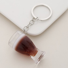 Mini Fruit Drink Cup Keychain Pendentif Bijoux En Gros Simulation Keychain Pendentif