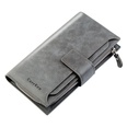 Mens wallet long style fashion brand dollar clip multicard position suit bag mobile phone bag zipper walletpicture36