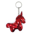 Fish scale sequin keychain doublesided reflective shiny unicorn keychain ladies coin purse pony pendantpicture25
