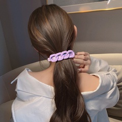 Korean headdress hair card Morandi color chain twist hairpin duckbill clip