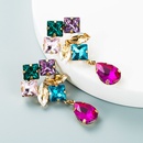 Mode mehrschichtige Legierung Diamant tropfenfrmige farbige Glasdiamantohrringepicture13