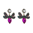 Fashion color diamond butterfly pearl earrings inlaid rhinestone earringspicture17