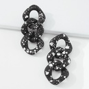 E10061 Europe and America Cross Border Exaggerated Jewelry Personality Black and White Dots Earrings Fashion Temperamental Cold Style Alloy Earringpicture19