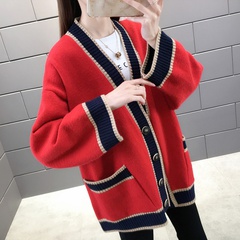 Autumn and winter new fashion loose-fitting knit jacket