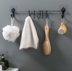 Bathroom non-marking viscose double-layer towel rack wall suction towel rack kitchen suction cup towel bar rack