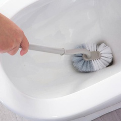 Cepillo de baño de mango largo de flexión cepillo creativo de inodoro sin ángulo muerto cerdas suaves cepillo de limpieza tipo S cepillo de baño de codo