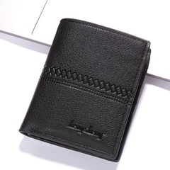 men's short leather wallet wallet men cross-border wallet zipper leisure multi-card position dollar clip