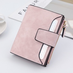 Mode Schnalle dreifach Geldscheinklammer Brieftasche Reißverschluss Tasche Trend koreanische reine Farbe Geldbörse Frauen Großhandel