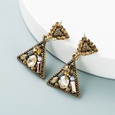 Kreative mehrschichtige mit Diamanten besetzte geometrische Ohrringe aus Dreiecklegierungpicture11