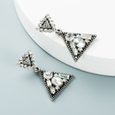 Kreative mehrschichtige mit Diamanten besetzte geometrische Ohrringe aus Dreiecklegierungpicture13