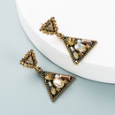 Kreative mehrschichtige mit Diamanten besetzte geometrische Ohrringe aus Dreiecklegierungpicture14