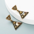 Kreative mehrschichtige mit Diamanten besetzte geometrische Ohrringe aus Dreiecklegierungpicture16