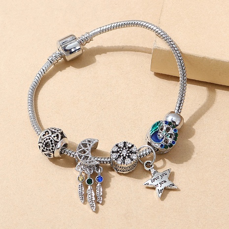 European and American creative star moon bracelet's discount tags