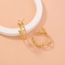 Crossborder hotselling retro metal butterfly earrings creative temperament light luxury elegant earringspicture9