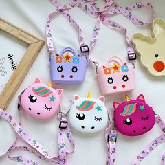 Silicone mini children's diagonal bag cute cartoon princess bag baby coin purse