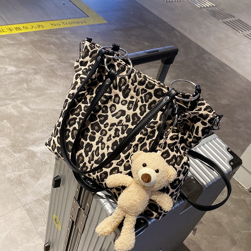 otoo e invierno bolsos nuevos de gran capacidad bolsos bolso de mensajero bolso de hombro con estampado de leopardo bolso de mano