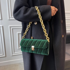 fashion velvet baguette handbag fashion underarm chain shoulder bag
