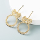 Koreanische Runde Schmetterling Gold Diamant Strass Ohrringe Ohrschmuckpicture14