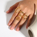 Europische und amerikanische Mode geometrisches Kettenkreuz offener Ring 18K vergoldeter Edelstahlringpicture14