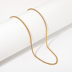 18K vergoldeter Edelstahl Halskette Schmuck Gold feine Kette Halskette