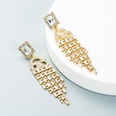 fashion personality alloy diamond square rhinestone glass diamond long tassel earringspicture16
