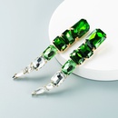 European and American exaggerated geometric long alloy inlaid super flash rhinestone temperament earringspicture9