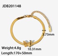 new stainless steel jewelry herringbone collar bone chain bracelet punk butterfly snake chain braceletpicture15