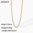 18K goldplated stainless steel necklace jewelry gold fine chain necklacepicture13