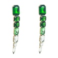 European and American exaggerated geometric long alloy inlaid super flash rhinestone temperament earringspicture13