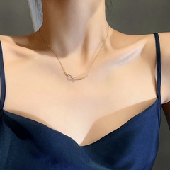 Necklace personality zircon micro-inlaid cold wind clavicle chain necklace