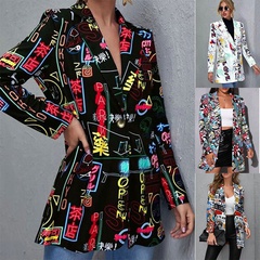 autumn and winter new fashion women's printed suit jacket