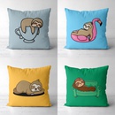 Sloth fashion pillowcase fabric sofa cushion cover home super soft pillowcasepicture9