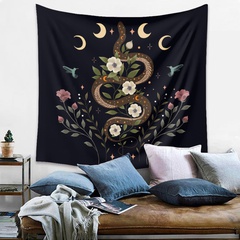 Flor fase lunar serpiente tapiz dormitorio decoración del hogar fondo tela tapiz colgante de pared