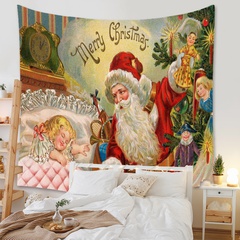 Tapiz navideño decoración de la habitación tela decorativa fondo tela tapiz de tela colgante