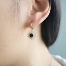 CrossBorder Sterling Silver Needle Sunflower Rhinestone Earrings Europe And America Creative Fashion Temperament Ins Style SUNFLOWER Ear Clip Femalepicture11