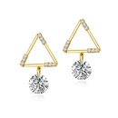 fashion simple temperament earrings Korean version inlaid zircon triangle geometric earringspicture7