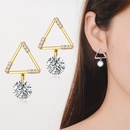 fashion simple temperament earrings Korean version inlaid zircon triangle geometric earringspicture10