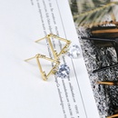 fashion simple temperament earrings Korean version inlaid zircon triangle geometric earringspicture11