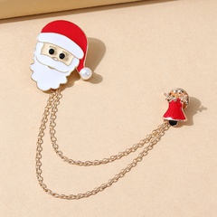 Serie navideña pequeño broche de perlas creativas frescas de Papá Noel.