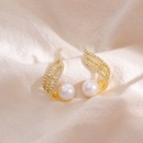 retro style niche design wings pearl earrings autumn and winter new stylepicture11