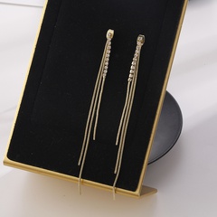 Korean fashion new style rhinestone chain tassel earrings ear jewelry