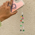 imitation pearl soft ceramic woven beaded mobile phone chain multielement tai chi colored glaze flower lanyardpicture14